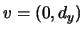 $v=(0,d_y)$